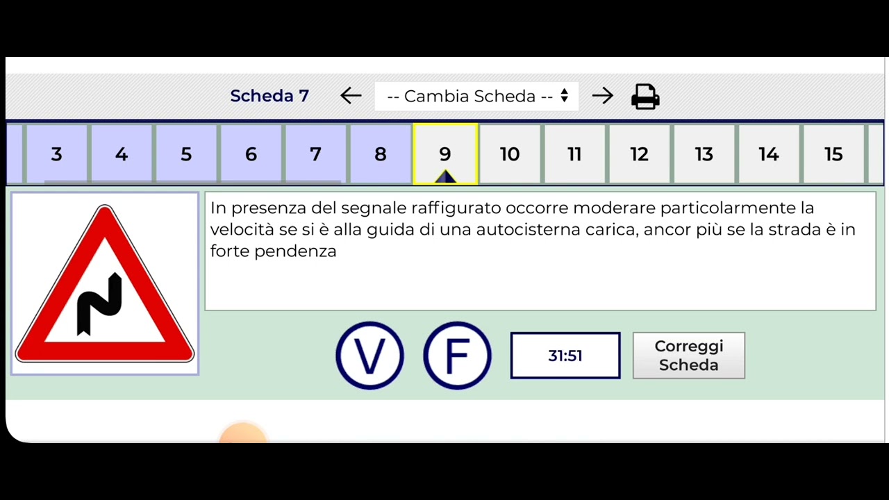 ESAME TEORICA PATENTE C-CE SCHEDA N.7   40 DOMANDE O ERRORI ♥️