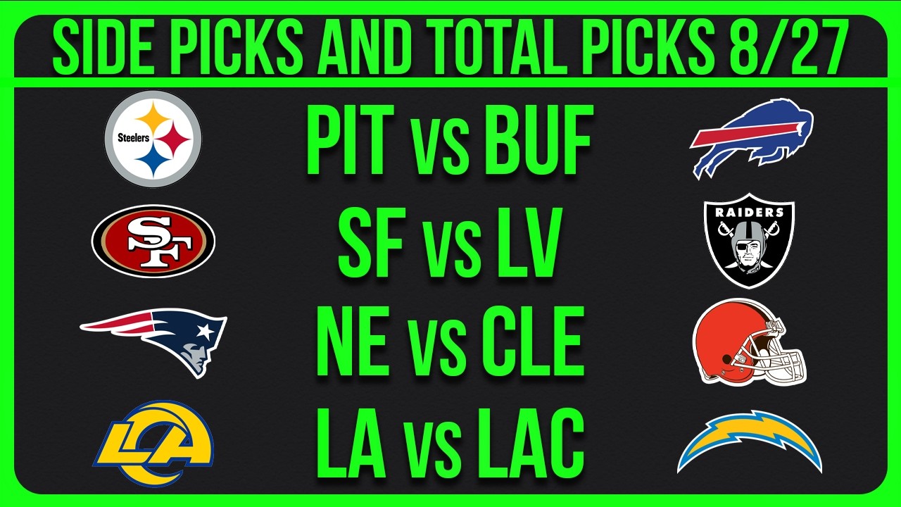 NFL Picks Today 8/27/26 NFL Preseason Week 3 Picks and Predictions