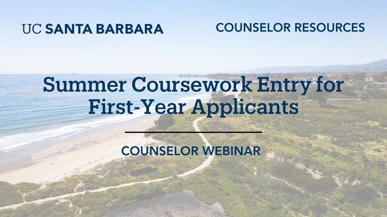Summer Coursework Entry for First-Year Applicants