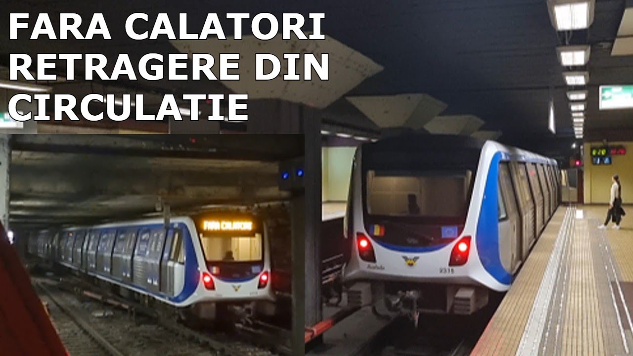 [4K60FPS] Trenuri de metrou CAF Fara Calatori / Retregandu-se din Circulatie
