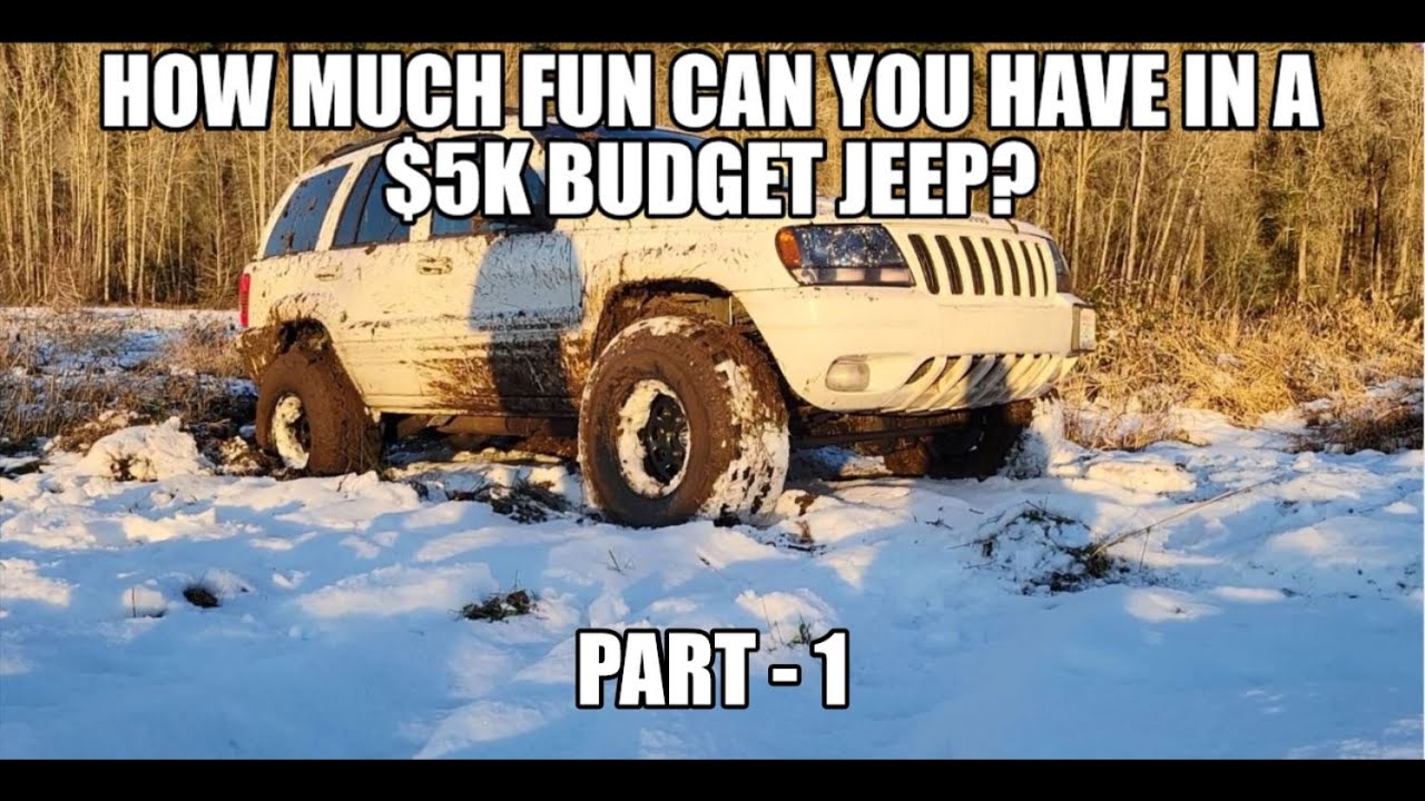 Very first off road experience in a Jeep Grand Cherokee (WJ) Quadra Drive in Snow & Mud