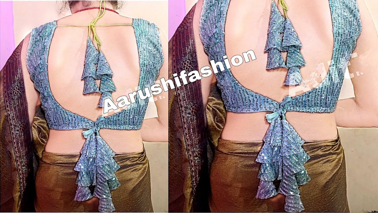 Sequence Blouse Design | Sequence Blouse Cutting And Stitching | Party Wear Blouse Designs | D No-17