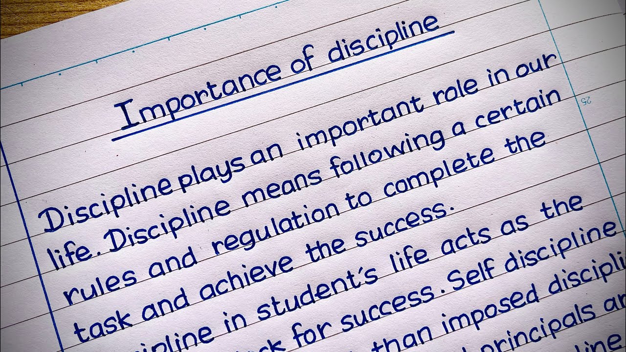 Essay on Importance of Discipline | discipline essay
