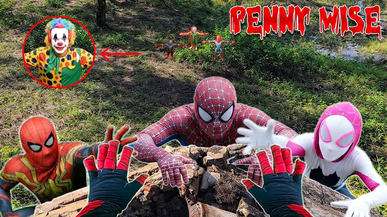 5 Spider-Men Reach for Safety as Pennywise Tightens the Trap Below (Action POV)