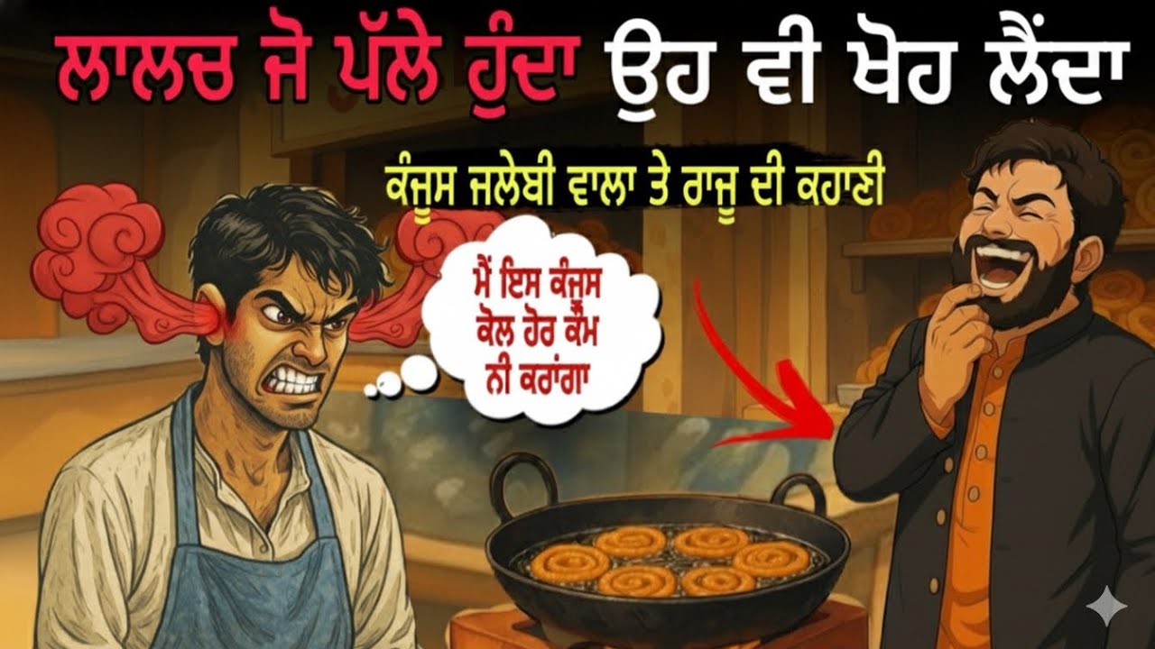 ਲਾਲਚ ਜੋ ਕੋਲ ਹੁੰਦਾ ਉਹ ਵੇ ਲੈ ਕੇ ਡੁੱਬ ਜਾਂਦਾ - ਕੰਜੂਸ ਜਲੇਬੀ ਵਾਲੇ ਦੀ ਕਹਾਣੀ 
