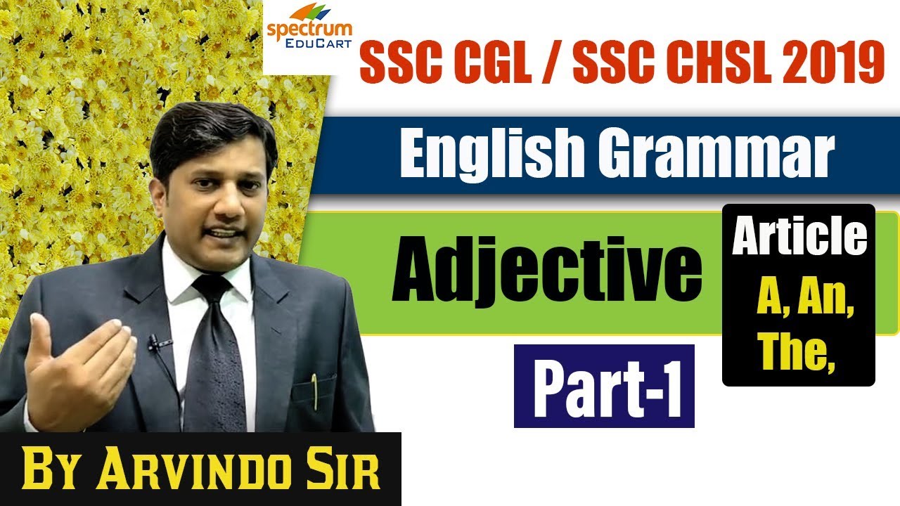 English Grammar | Adjective | Article A, An, The | Part 1 | 👈👈 By Arvindo Sir 👍👇