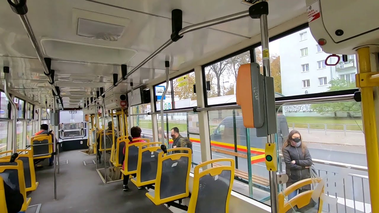 Tramwaje Łódź - Rondo Inwalidów do Konstytucyjna (Wi-Ma) | Łódź Tram 9 Ride | Poland