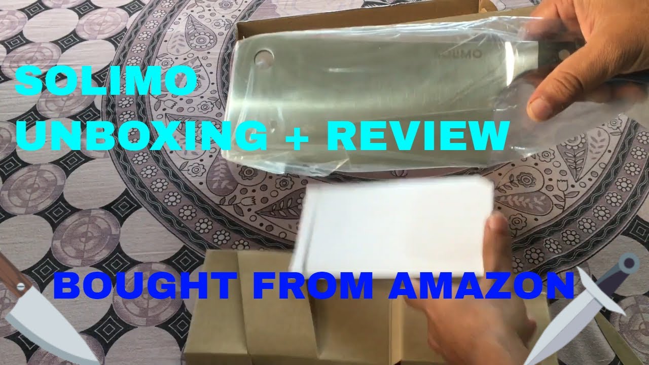 Solimo Premium High-Carbon Stainless Steel Meat Cleaver/Knife UNBOXING/REVIEW Bought from Amazon