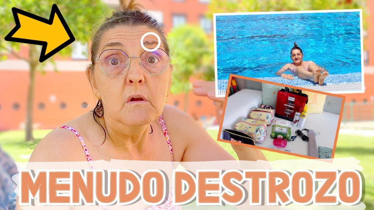 Mi MADRE se DESTROZA la CARA + BAJAMOS a la PISCINA + Mi NECESER!😱.🏊🏼‍♀️| LorenaAndCia