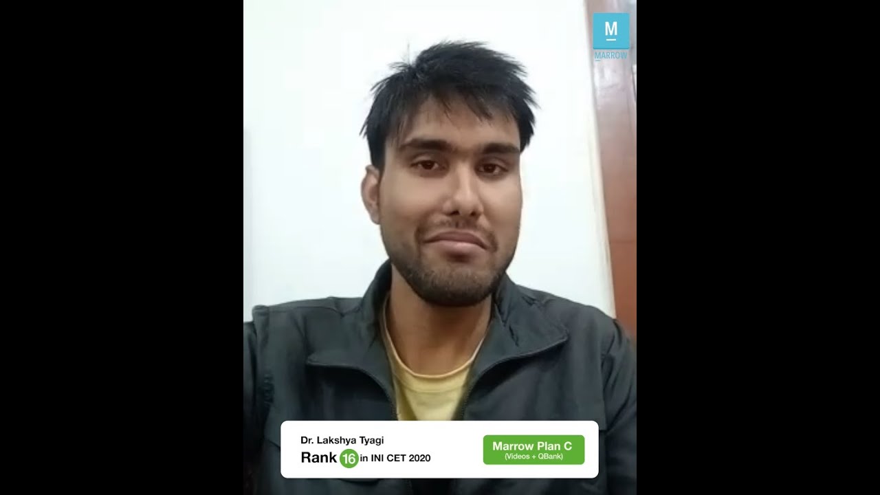 From Rank 1300 in AIIMS to Rank 16 #INICET 2020 Dr Lakshya shares with us his Marrow journey.