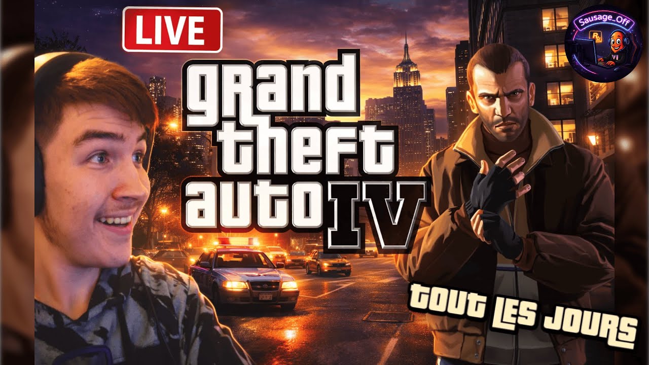 🔴GAMEPLAY GTAIV jusqu'à GTAVI ! J-271