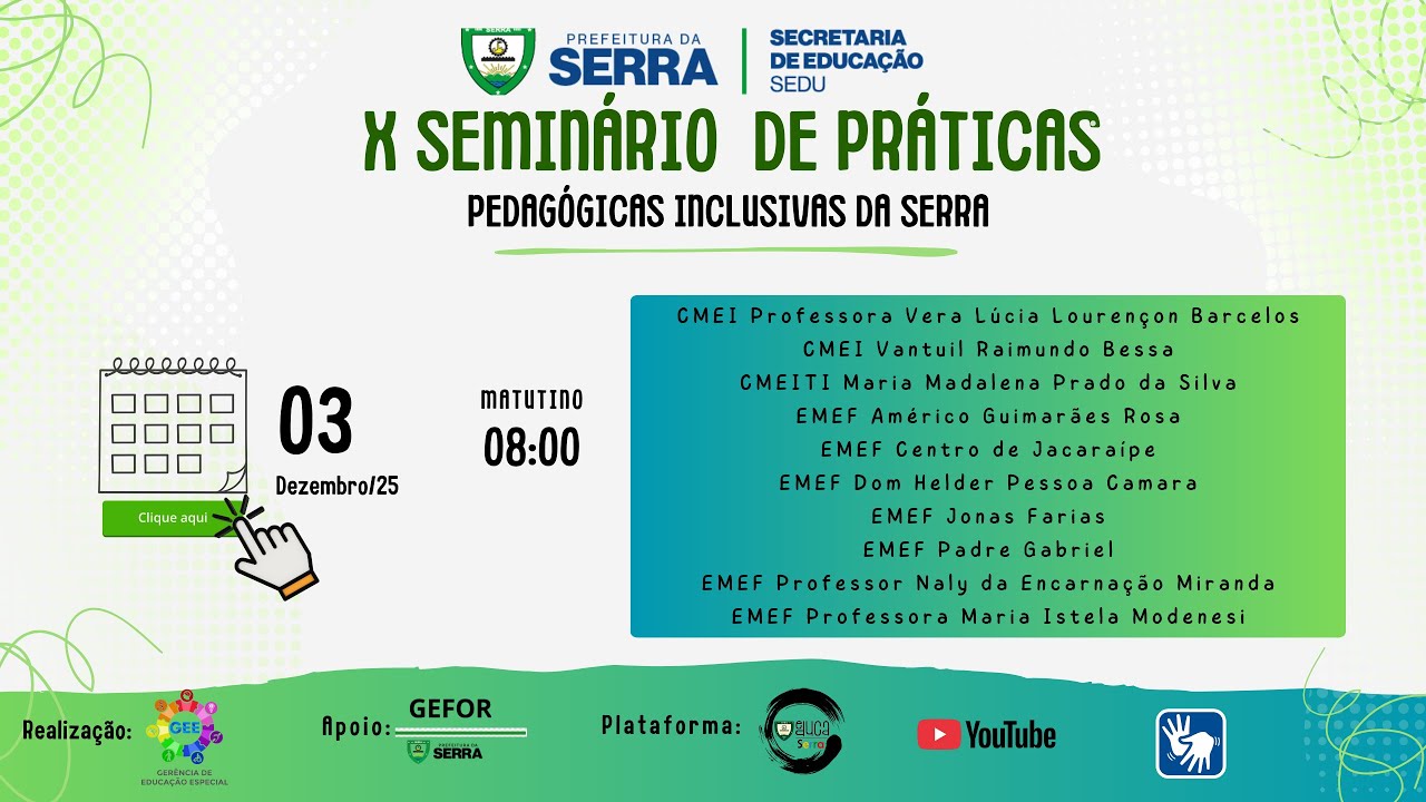 X semin&aacute;rio de pr&aacute;ticas educa&ccedil;&atilde;o especial