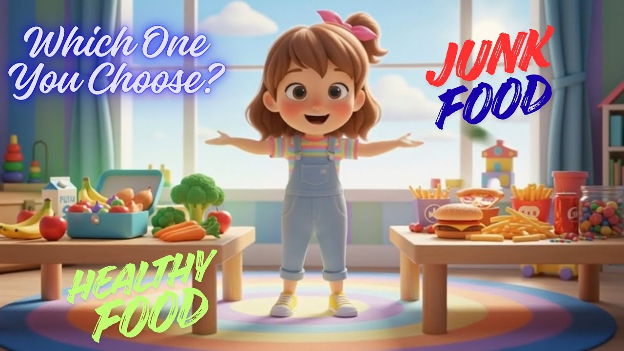 Healthy vs Junk Food Song for Kids | Learn & Sing
