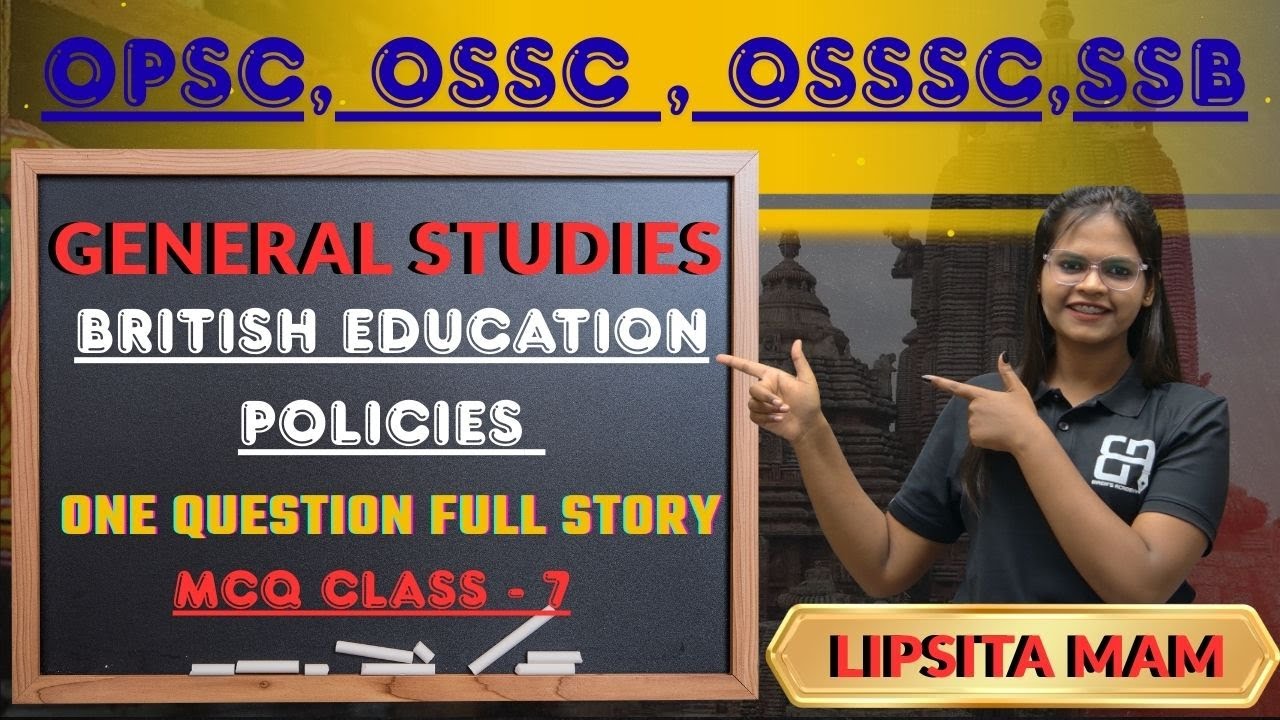 British Education Policies in India | Charter Act to Wood’s Despatch | MCQ & Concepts | Lipsita Mam