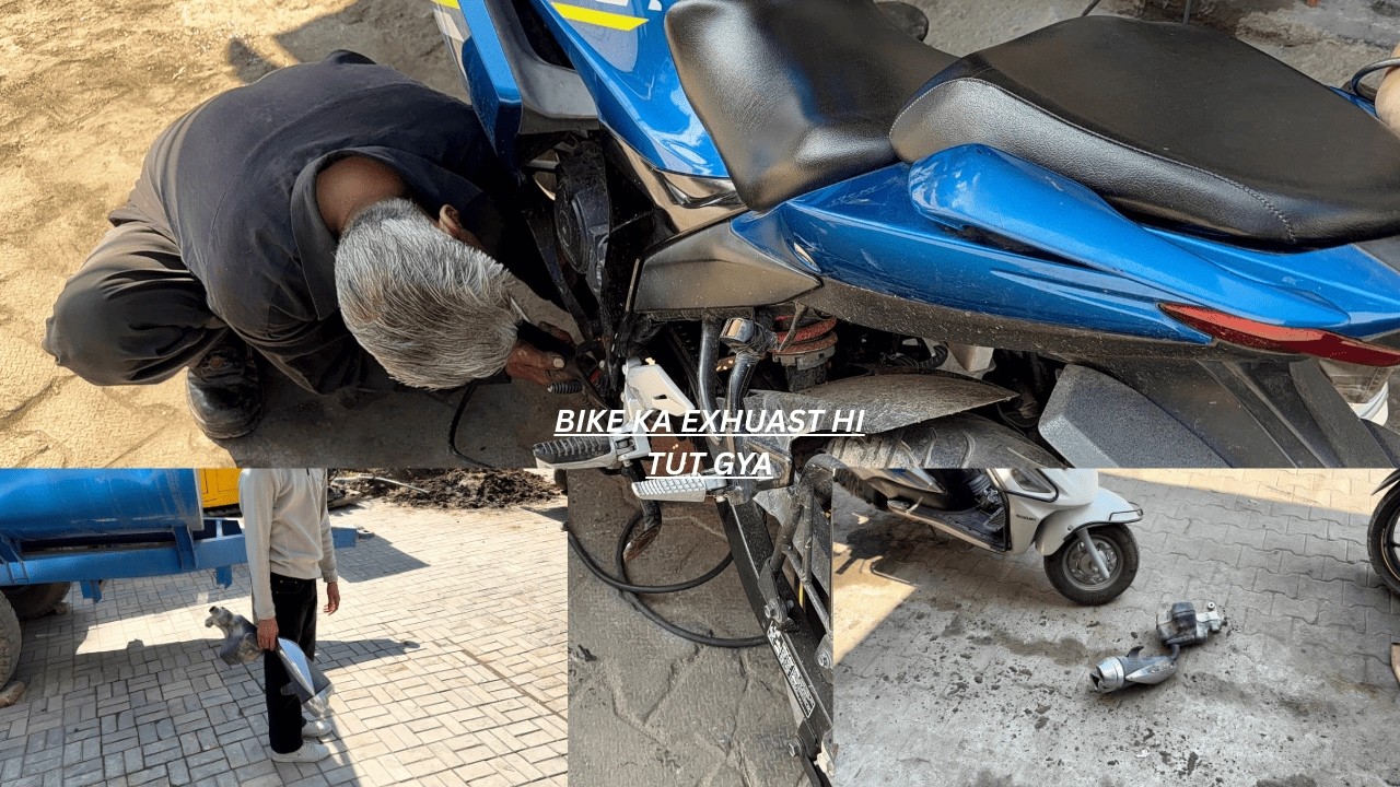 Bike ka exhaust toot gaya,aaj ka safar start hone se pehle hi khatam ho gaya.... || 112