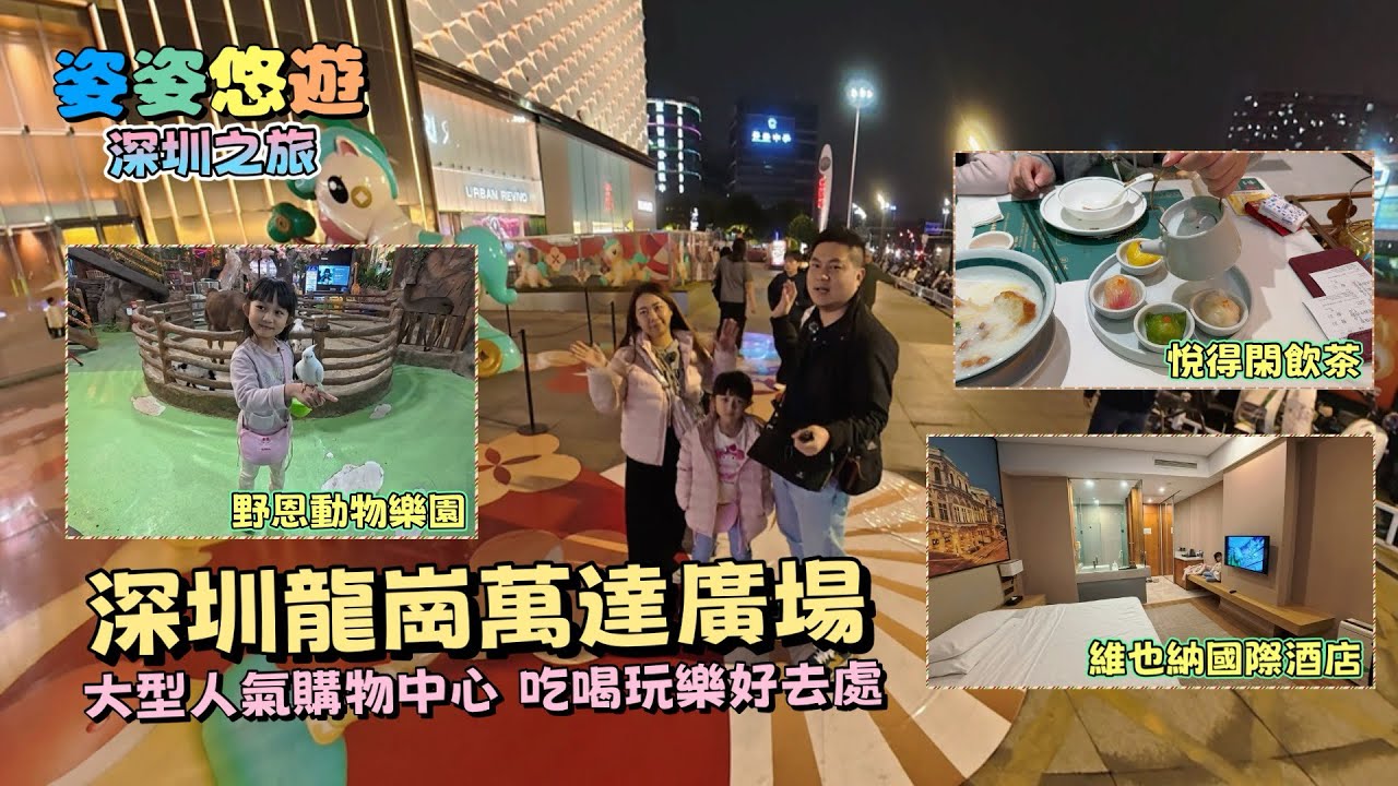 【深圳之旅】 龍崗區萬達廣場吃喝玩樂｜酒店分享：維也納國際酒店｜美食分享：大漁鐵板燒 ,悅得閑飲茶｜玩樂分享：Party Day ,野恩動物樂園｜兩日一夜｜親子遊