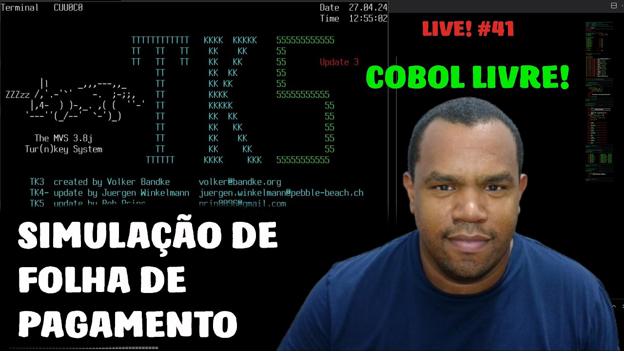 💻 COBOL Livre [Hercules TK5] #41 | Simulação de Folha de Pagamento