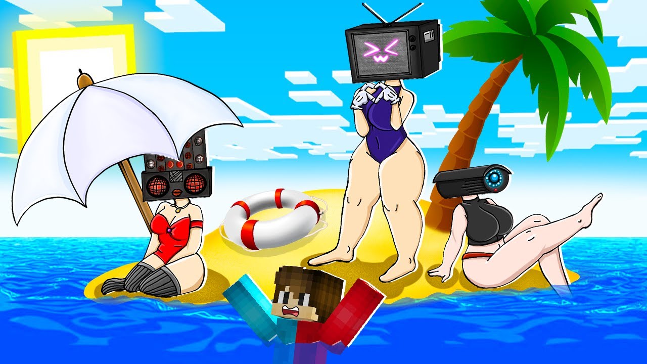 🇺🇦 ВИЖИВАННЯ НА ОСТРОВІ З СКІБІДІ ДІВЧАТАМИ В МАЙНКРАФТ УКРАЇНСЬКОЮ! БАКІ