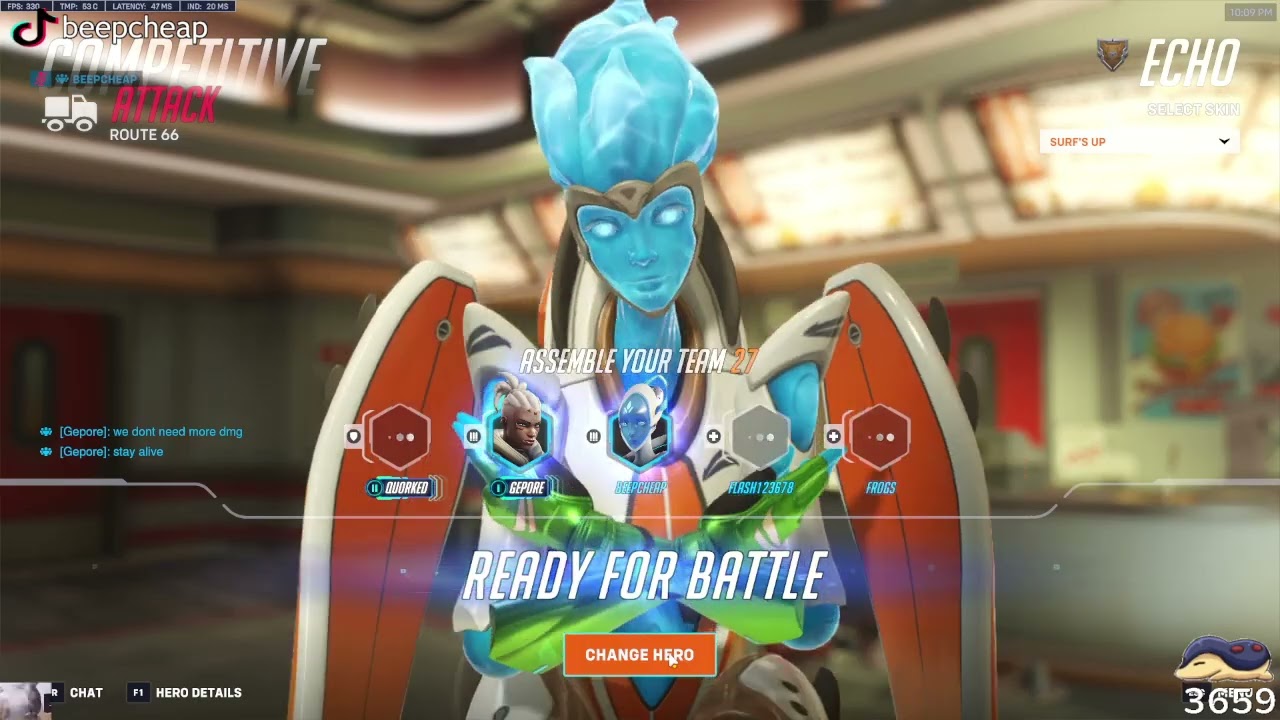 ECHO PERKS - 48 ELIMS! 22K DMG! - BEEPCHEAP GAMEPLAY - OVERWATCH 2 SEASON 15