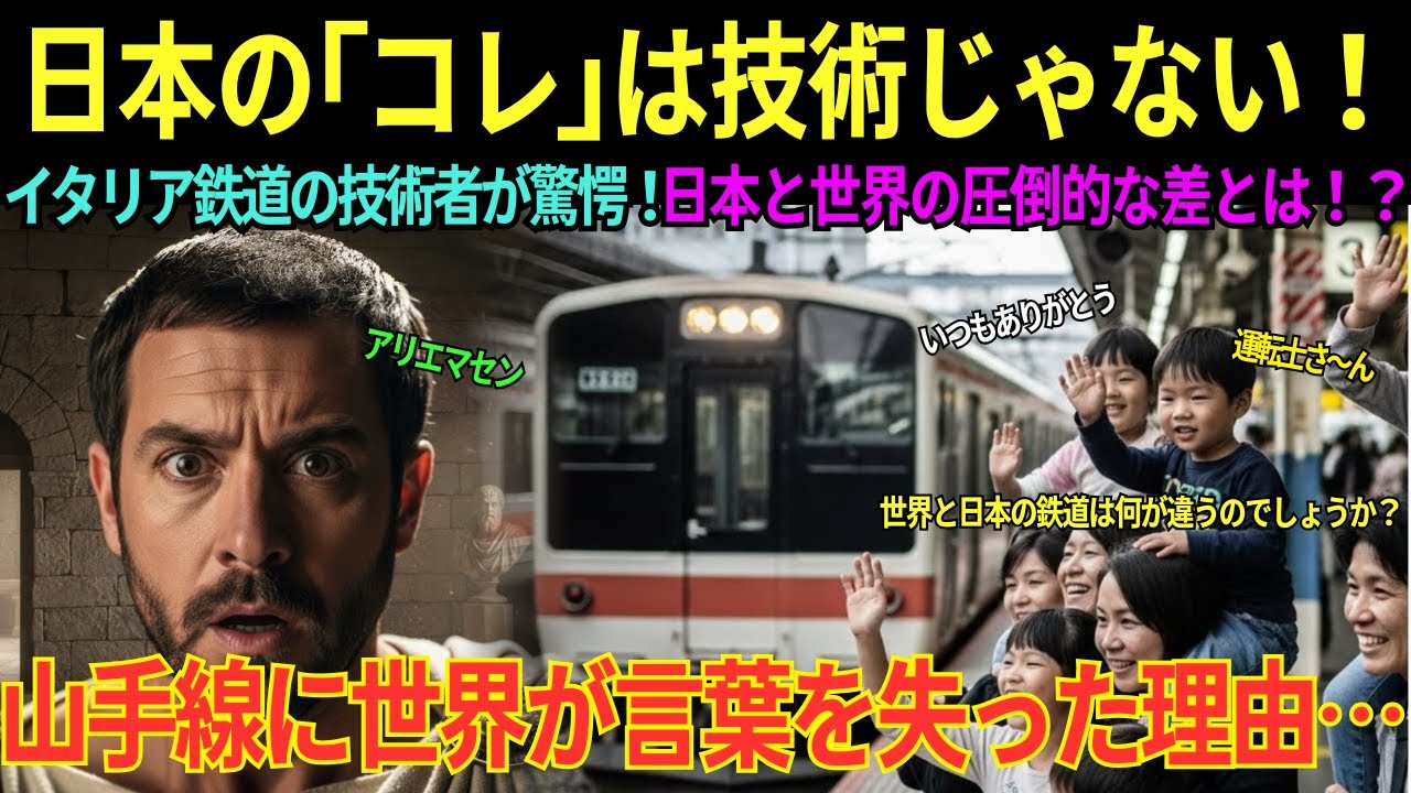 【海外の感動秘話】イタリア鉄道技術者が山手線を見て号泣…「これは技術じゃない、芸術だ」ローマ地下鉄との圧倒的な差に言葉を失った理由