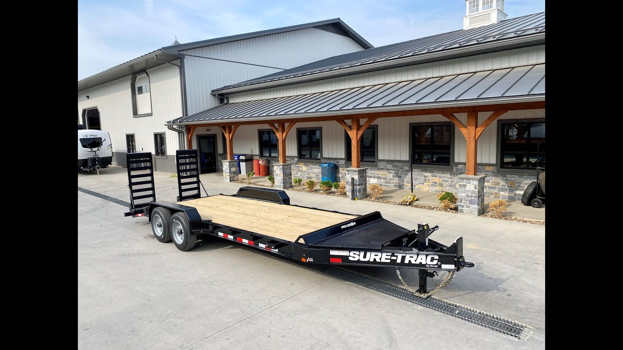 2023 Sure-Trac 7x20' Pro Series I-Beam Equipment Trailer 17600# GVW