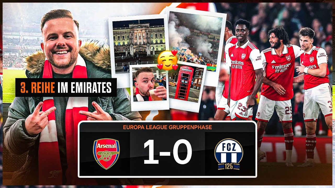 3. Reihe + GÄNSEHAUT 🥰 Arsenal vs Zürich STADION VLOG 😱 XXL London Vlog #2