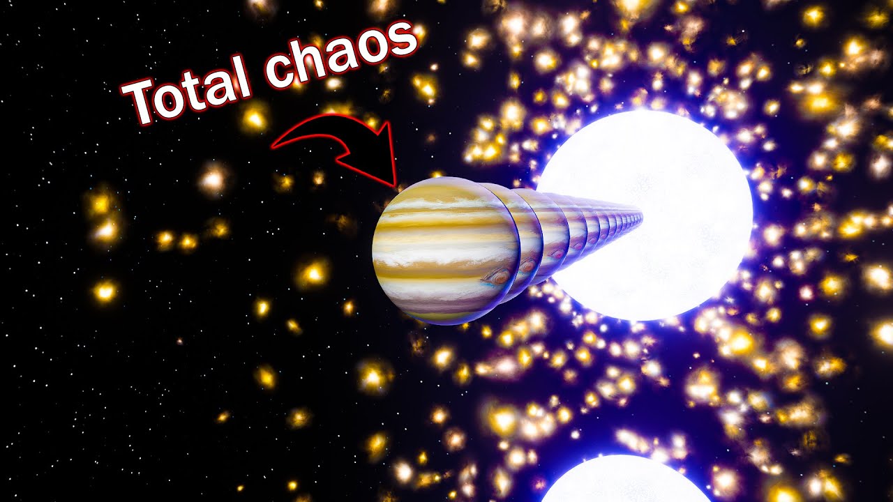 Triple Star Solar System &mdash; Total Orbital Collapse | Universe Sandbox