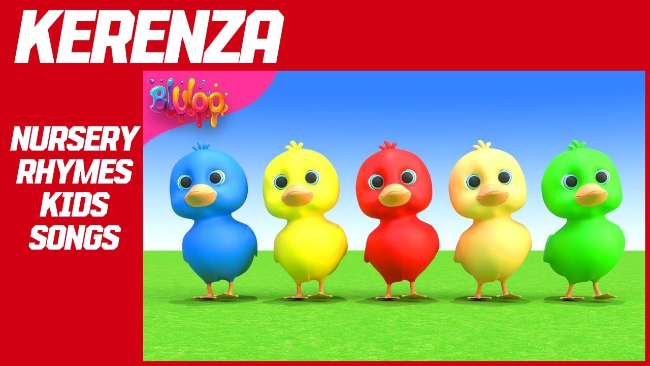 Five Little Ducks Song | Colorful Ducks | Kerenza Nursery Rhymes & Kids Songs