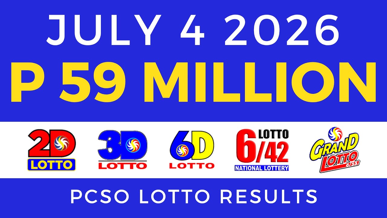 Lotto Result Today 9PM July 4 2026 PCSO