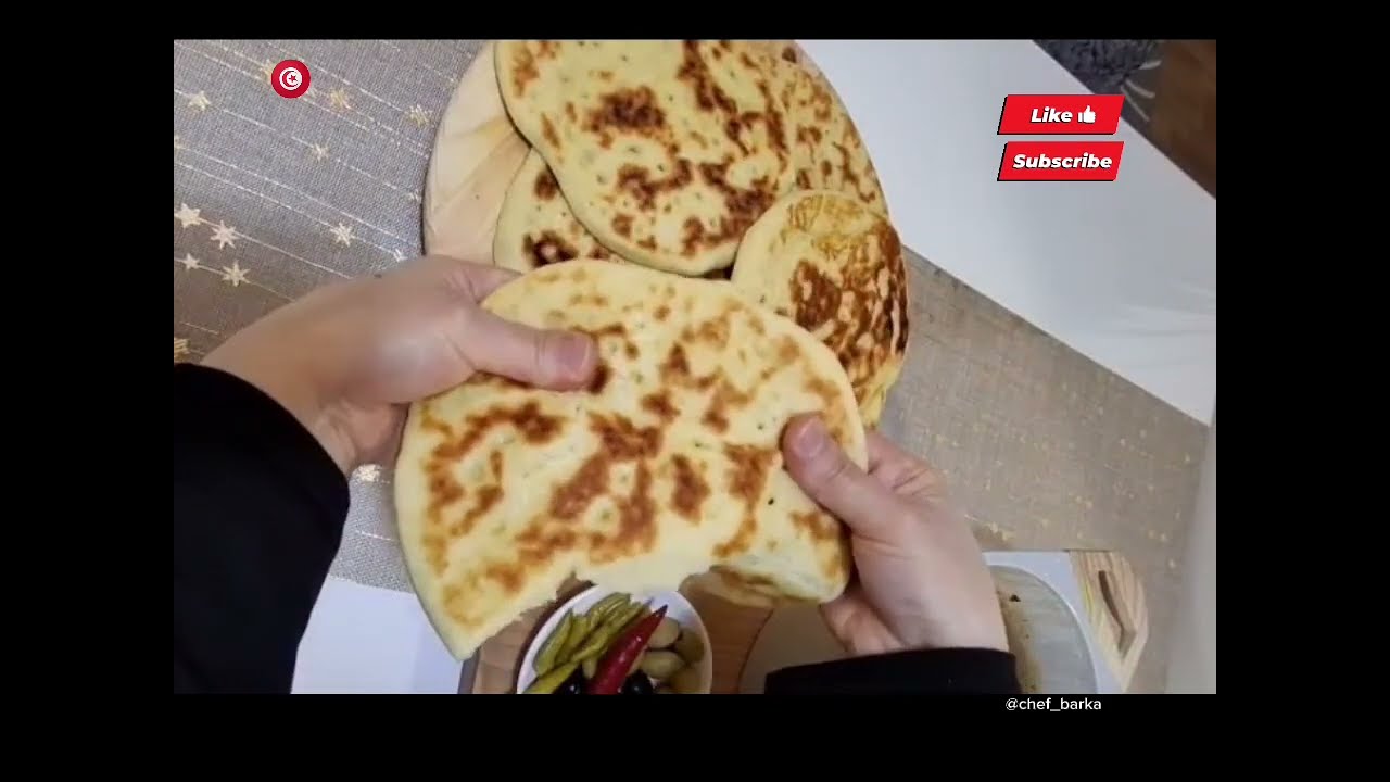 طريقة تحضير خبز المطلوع او خبز الطاجين التونسي خفيف وطري يعمل الكيف يمي على البنة ♥️🫶🇹🇳
