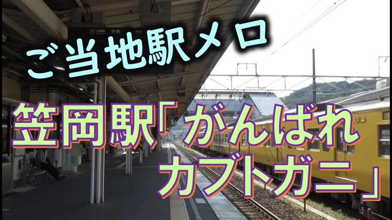 【撮り鉄シリーズ】ご当地駅メロ・JR笠岡駅入線メロディー「がんばれカブトガニ」