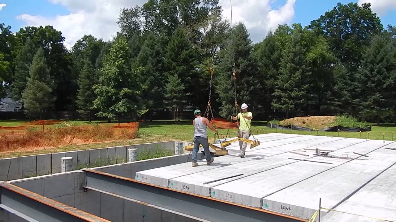 Precast HollowCore Concrete Planks Installation at Construction 2014/07/28