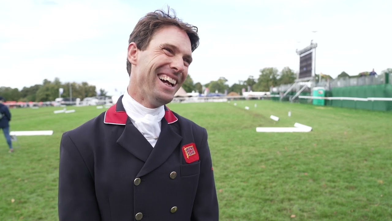 Defender Burghley's busiest rider Harry Meade, delighted with Day One dressage performances