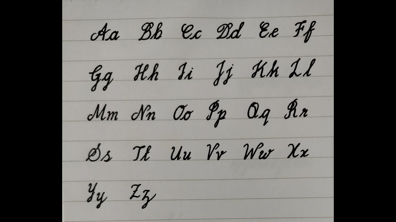 How  to write english alphabet in cursive? | How to write cursive letters