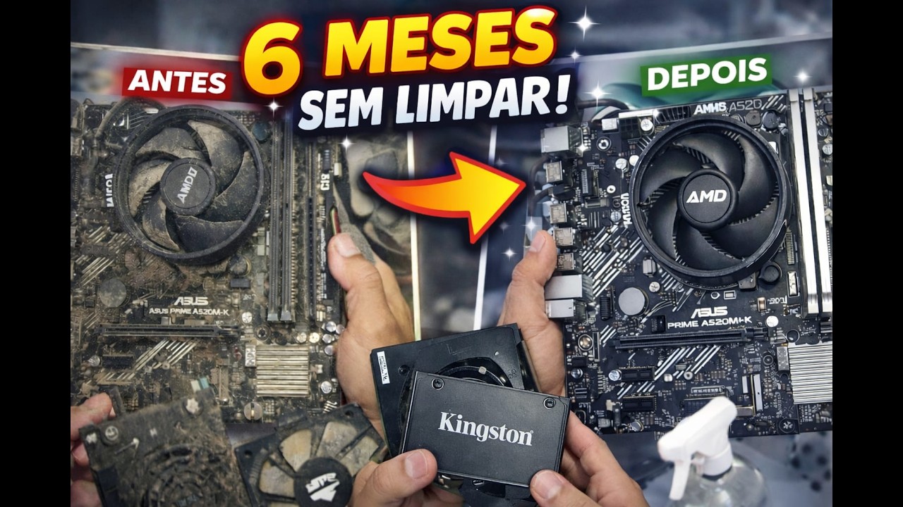 6 Meses sem limpeza, Olha o estado desse PC