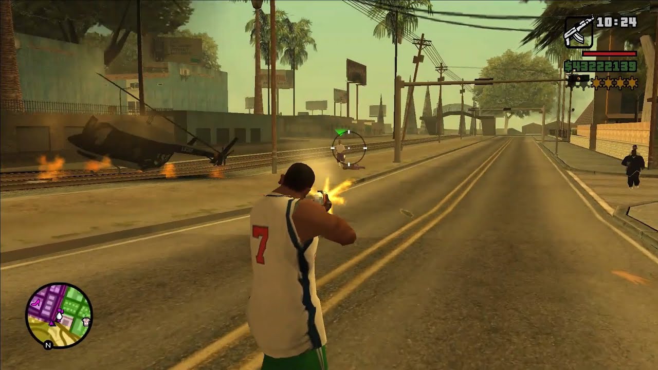 GTA SA [PC] (GTA Underground Mod) Gameplay 37 (Los Santos Gang War + Wanted Level)