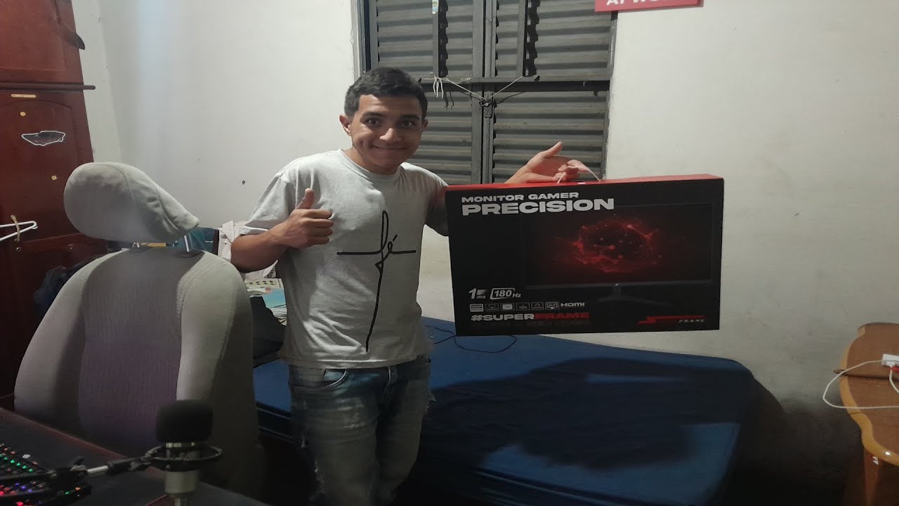 MEU NOVO MONITOR SUPERFRAME PRECISION 23.8 POL, FULL HD, 1 MS, 180HZ, IPS, UNBOXING E TESTES