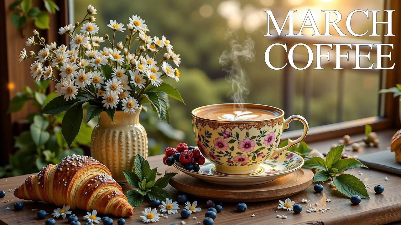 Мартовский Кофейный Джаз ☕ Джазовая Фортепианная Музыка Для Позитивной Энергии И Расслабляющая Босса