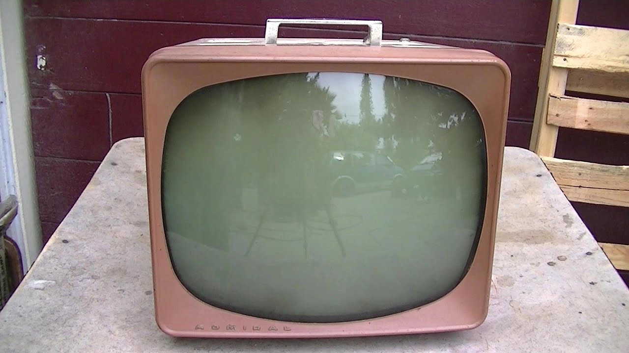 1958 Admiral 15C1 Black and White Tube TV Repair 2015 Repost