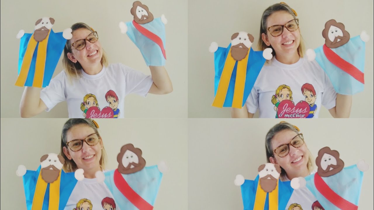 Fantoches bíblicos 😍 passo a passo 👏👏👏
