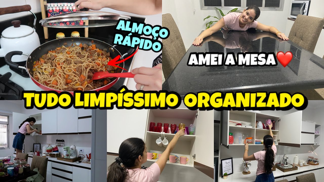 CHEGOU MESA NOVA | FIZ MACARRÃO DELICIOSO | FAXINA E ORGANIZAÇÃO NO ARMÁRIO