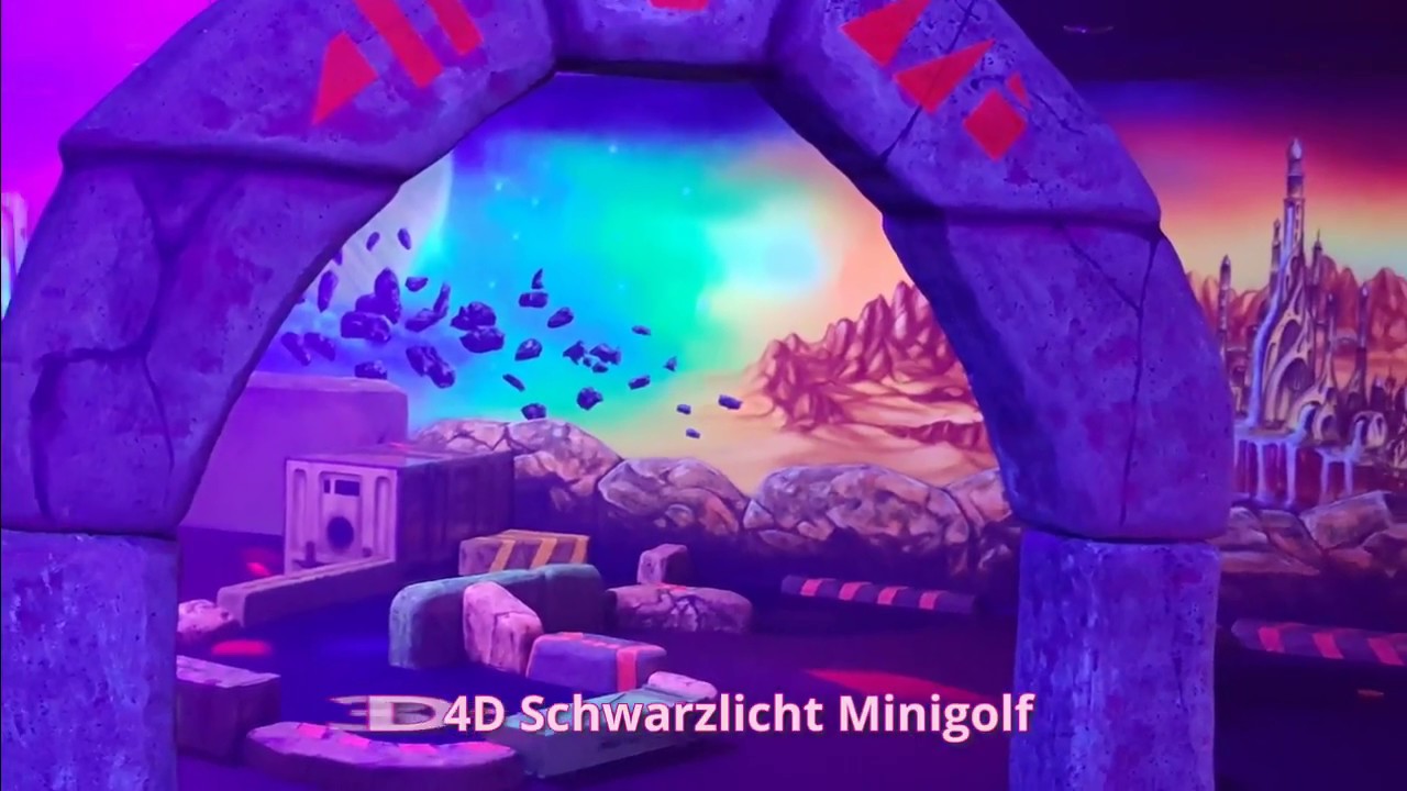 3D Schwarzlicht Minigolf