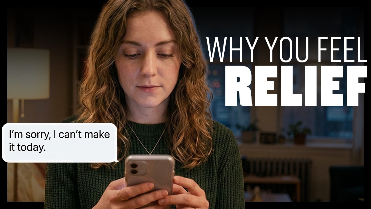 Why You Feel Relief When Plans Get Canceled — And Most People Will Never Understand