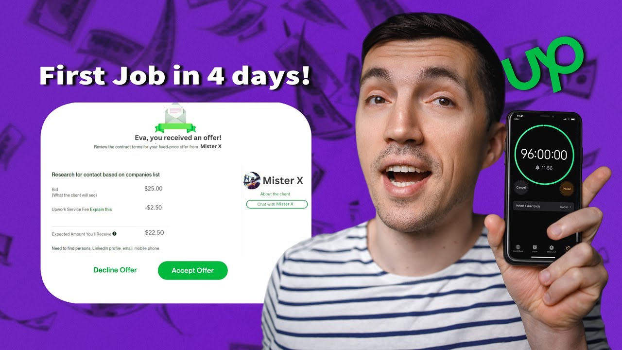I helped win the First job on Upwork in 4 days - 2024