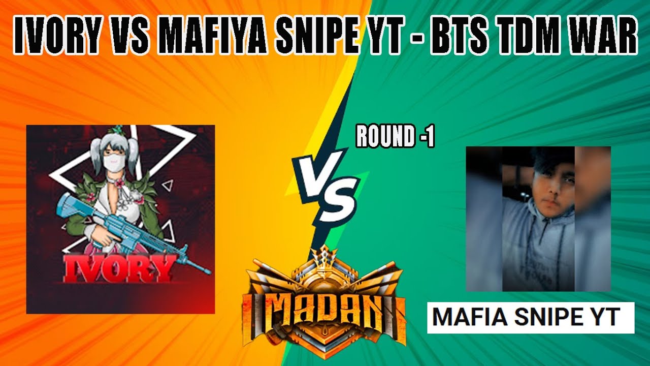 IVORY VS MAFIYA SNIPE YT TDM WAR ROUND-1 YAR JEIPANAGNEYE THERILIYE ADI POLAKARANGA #btswar #madanop