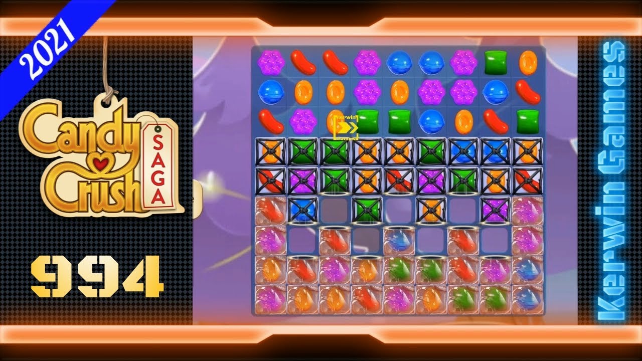 Candy Crush Saga Level 994 - Nightmarishly Hard Level - No Boosters - 27 moves (2021)