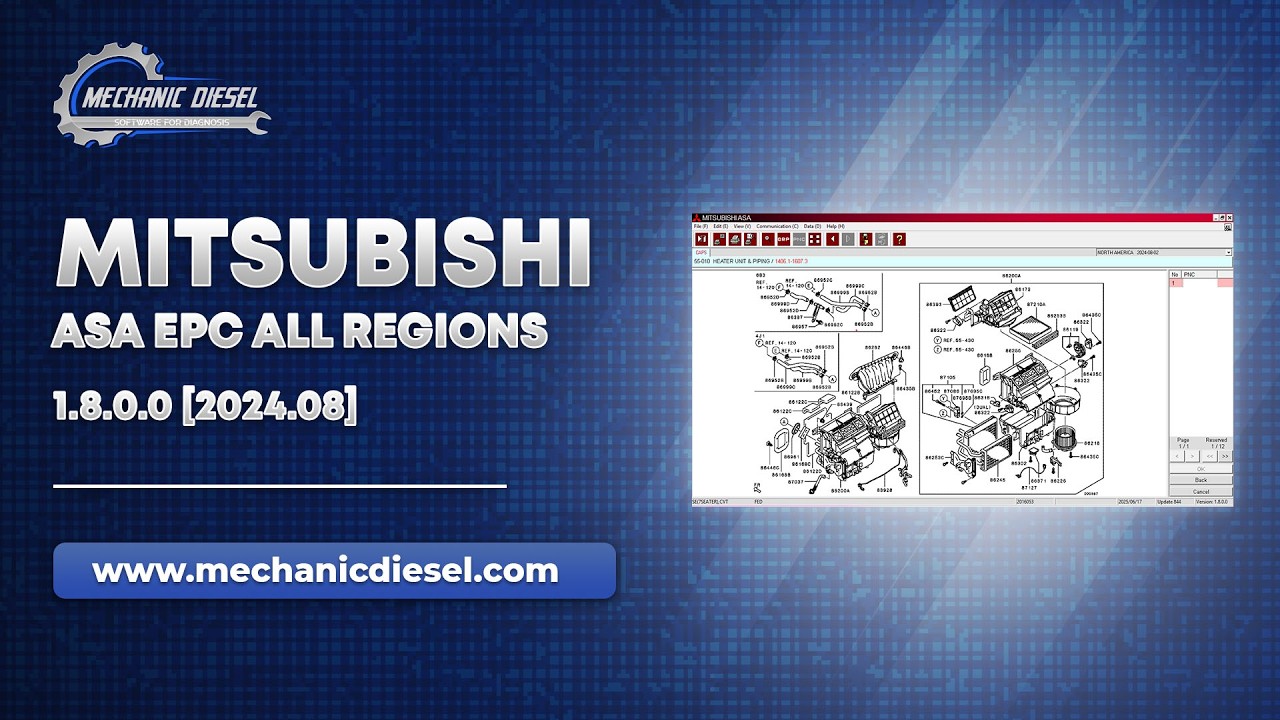 Exploration of MITSUBISHI ASA EPC ALL REGIONS 1.8.0.0 [2024.08] Software Features