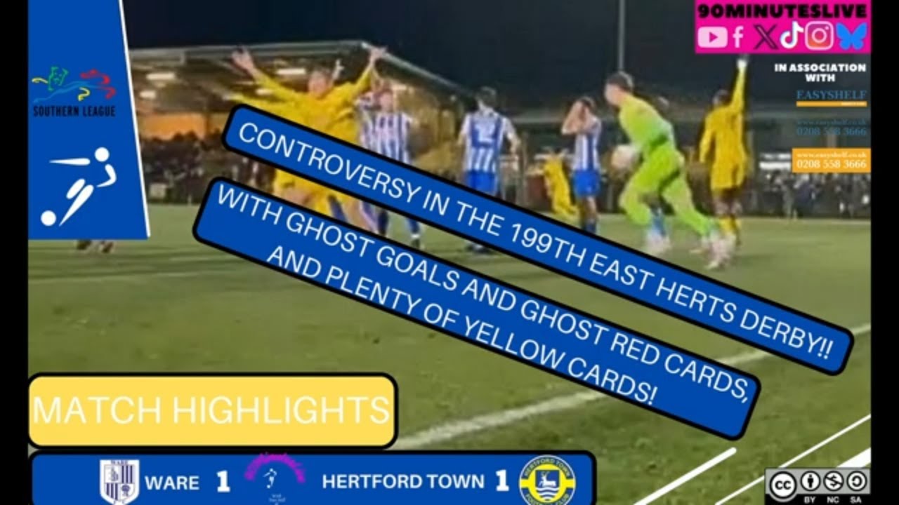 Highlights of the Derby between Ware and Hertford Town including 