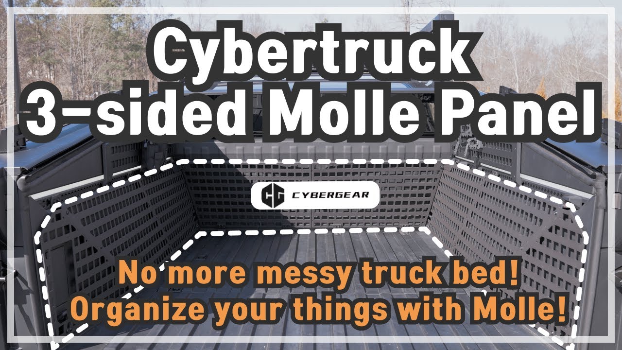 Maximize Your Cybertruck Bed with 3-Sided Molle Panels. Organize your Offroad Gears