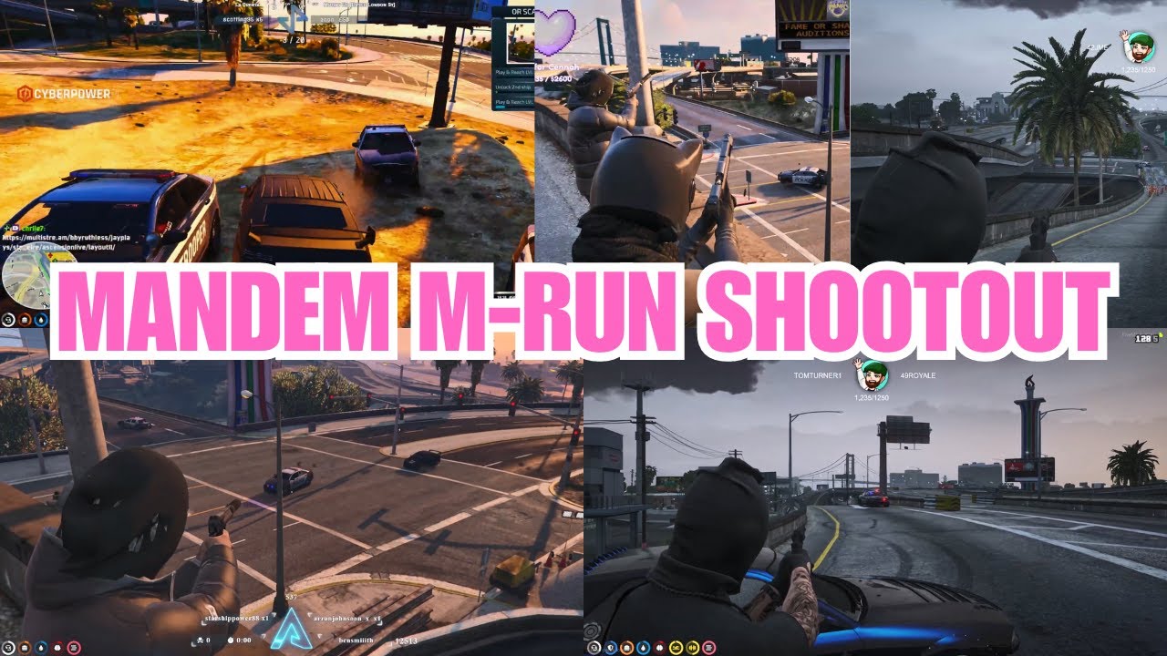 MANDEM M RUN Ends In SHOOTOUT After Jay GOT SPIKED & Heavy PITTED(Multi POV) | MANDEM NOPIXEL GTA RP
